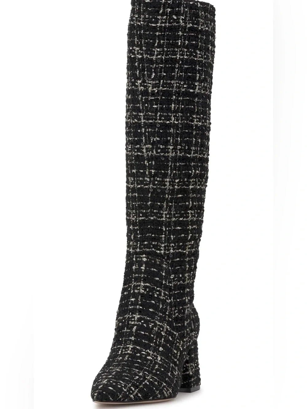 Jessica Simpson Black Tweed Over-the-Knee Boot